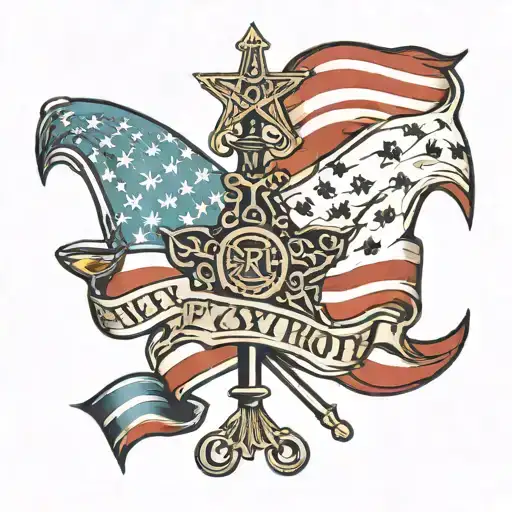 Whiskey Tango Foxtrot flags tattoo design idea