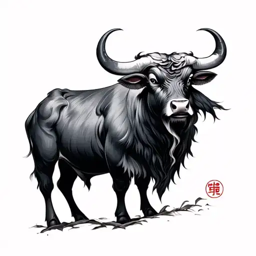 Japanese Ox tattoo design idea