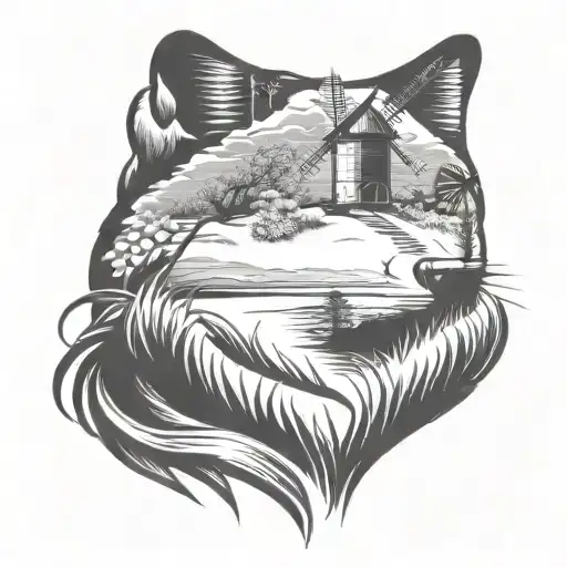 windmill australia tattoo design idea