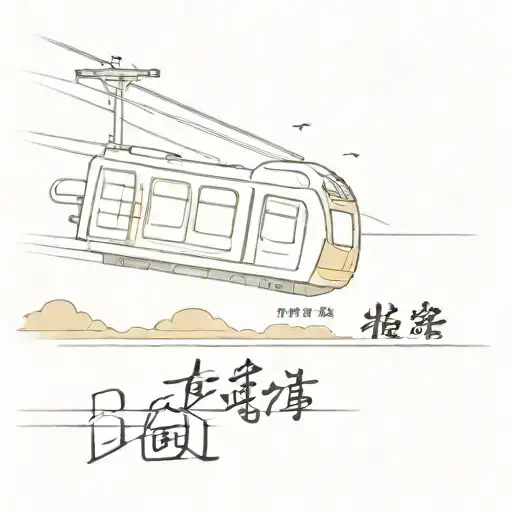 a summer sky train with the text "未完成" tattoo design idea