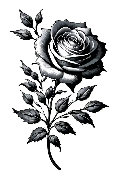 flower rosette with Gemini sign tattoo design idea