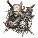 Witcher 3 swords tattoo design idea