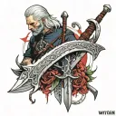 Witcher 3 swords tattoo design idea