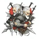 Witcher 3 swords tattoo design idea