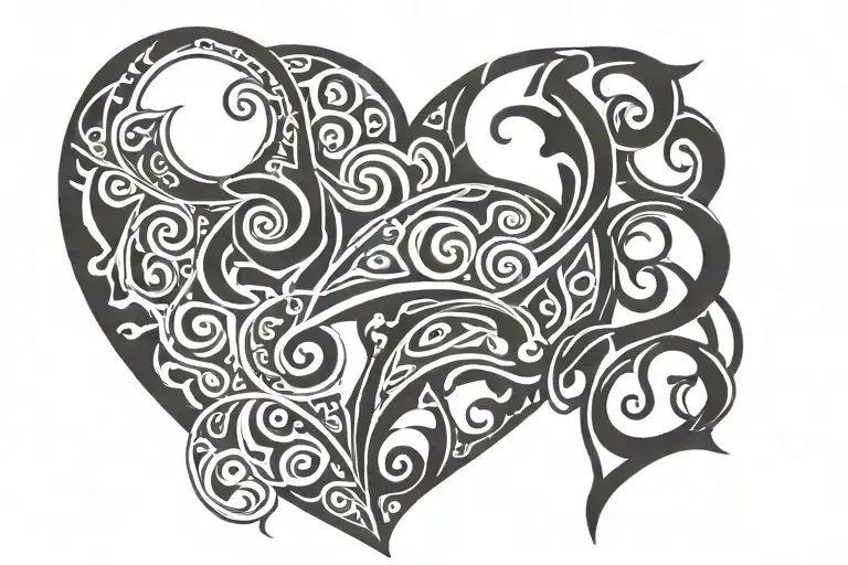 tribal heart tattoo tattoo design idea