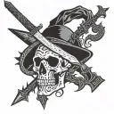 SOTF tattoo, meaning survival of the fittest. It must contain SOTF word and a medieval weapon. tattoo design idea