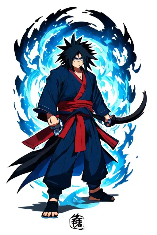 [Starting Element]Young Madara Uchiha with Gunbai[Middle Element]Madara Uchiha as Edo Tensei with Susanoo[Main Ele tattoo design idea