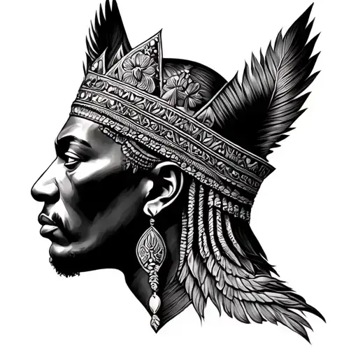 African King tattoo design idea