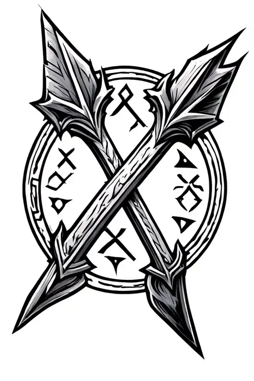 Nordic Rune Two Arrows 22+ Norse Arrow Tattoo Ideas in 2026 - BlackInk AI