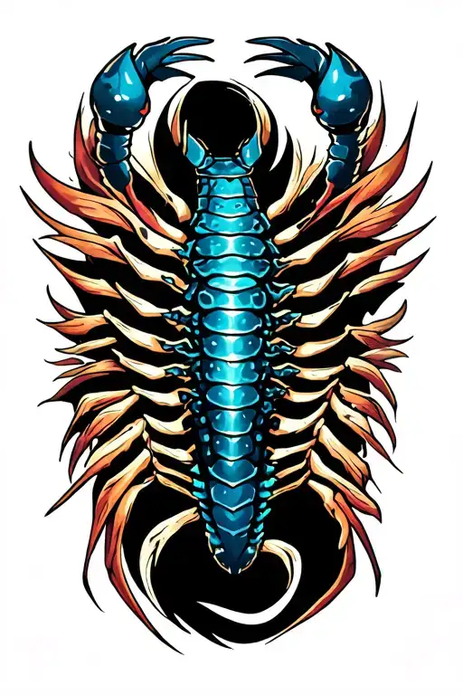 Scorpio and Tribal Patterns tattoo design idea