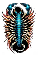 Scorpio and Tribal Patterns tattoo design idea