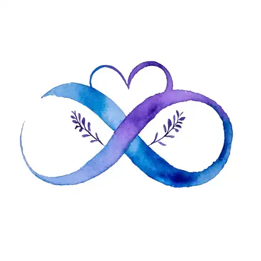 "Unconditional love" double infinity symbol intertwined with heart incorporated with Taurus&Libra zodiac symbols with a smallsingle blooming  tattoo design idea