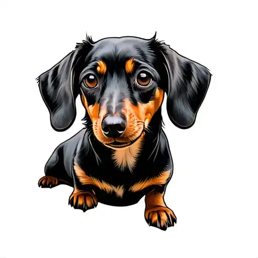 Dachshund tattoo design idea