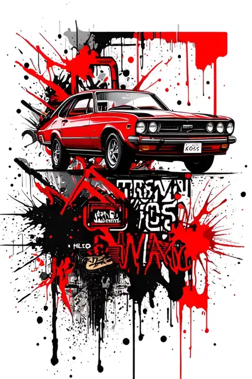 car mechanic, techno rave , philosophy tattoo design idea