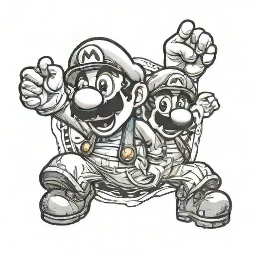 super mario them tattoo tattoo design idea