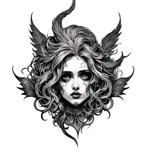 7 deadly sins lust pride tattoo design idea