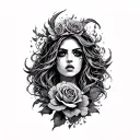 7 deadly sins lust pride tattoo design idea