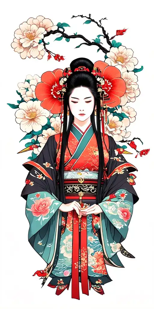 japanese tradi japanese style tattoo design idea