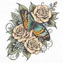 no rain no flowers tattoo design idea