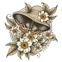 no rain no flowers tattoo design idea