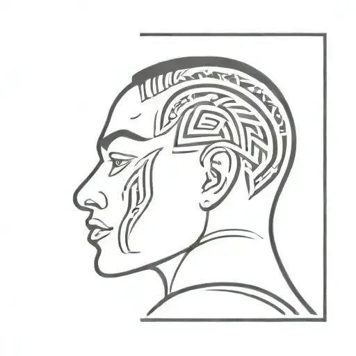 Maori style tattoo, fine and simple, starting on the neck, going around the middle of the shoulder and down to the middle of the back tattoo design idea