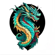 rising dragon wrapped tattoo design idea