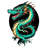 rising dragon wrapped tattoo design idea