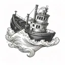 Tugboat tattoo design idea