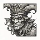 Fool tattoo design idea