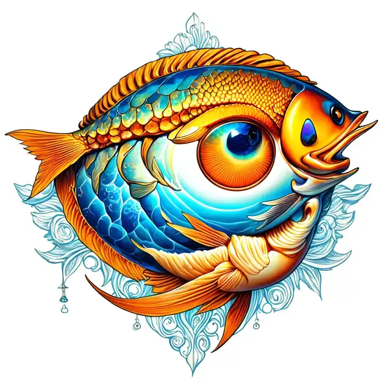 Libra Pisces tattoo design idea