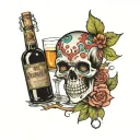 alcohol is toxic divorce process tattoo design idea