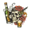 alcohol is toxic divorce process tattoo design idea