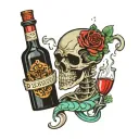 alcohol is toxic divorce process tattoo design idea