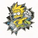 bart simpson tattoo design idea