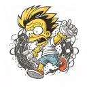 bart simpson tattoo design idea