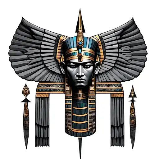 horus god egyptian tattoo design idea
