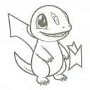 chibi Charmander evolution tattoo design idea