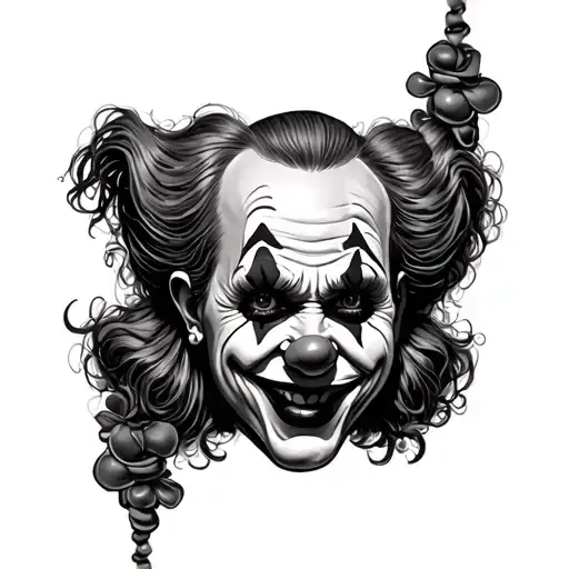 Clown tattoo design idea