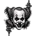 Clown tattoo design idea