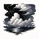 storm cloud tattoo design idea