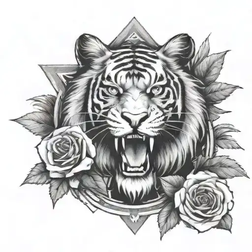 lilys Rose with the star of david the russisn coat of arms eagle a tiger and the days 5th may 2021 tattoo design idea