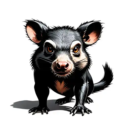 Tasmanian devil in bjj gi tattoo design idea