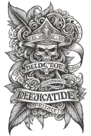 Dedication Fortitude Respect tattoo design idea