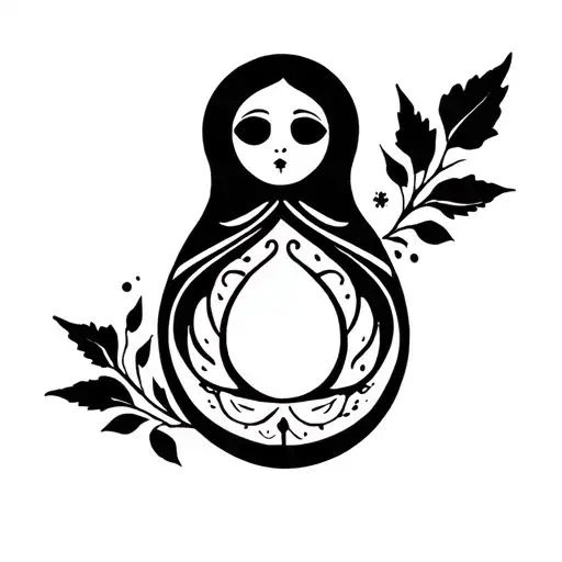 Goth Matroshka tattoo design idea