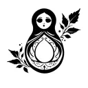 Goth Matroshka tattoo design idea