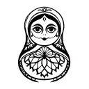 Goth Matroshka tattoo design idea