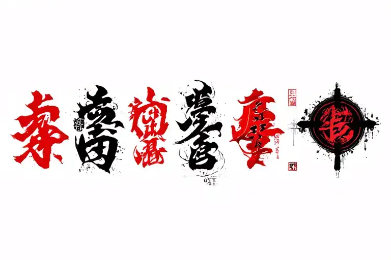 represents the seven virtues of the Bushido code: justice, honor, courage, honesty,  tattoo design idea