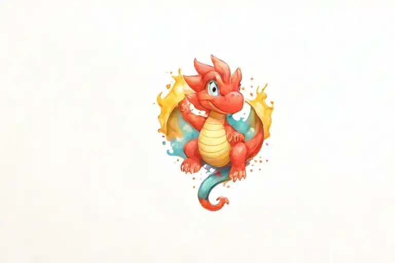 dragon fire Mario princes saving Mario Bros tattoo design idea