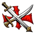 knights templar cross and a sword tattoo design idea