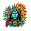 Aztec Mexican heritage scene tattoo design idea